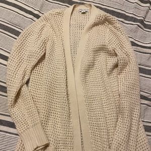 Cream waffle cardigan